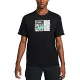 Nike Dri-Fıt Miler D.y.e. Men S Short-Sleeve Running Top Dri-Fit Erkek Tişört - Siyah