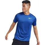 Nike Dri-Fıt Miler Men's Short Sleeve Running Training Gym Shirt Top Blue Mavi Tişört - XL