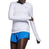 Nike Dri-Fit Miller Running Standart Kesim Beyaz Kadın Spor Tişört