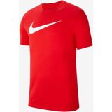 Nike Dri-Fit Park CW6936-657 Erkek T-Shirt Kırmızı Hafif Nefes Alabilir Kumaş ile Spor Şıklığı