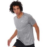 Nike Dri Fit Rise 365 Running Tee Gray Kısa Kollu Reflektörlü Erkek Koşu Tişörtü Gri - XL