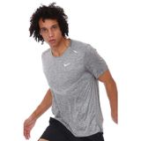 Nike Dri Fit Rise 365 Running Tee Gray Kısa Kollu Reflektörlü Erkek Koşu Tişörtü Gri