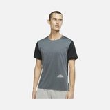 Nike Dri-Fit Rise 365 Trail Running Short-Sleeve Erkek Spor T-Işört - Gri - M