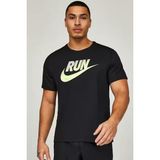 Nike Dri-Fit Run Energy Miler Ss Erkek Siyah Spor Tişört