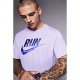 Nike Dri-Fit Run Energy Miler Ss Erkek Spor Tişört - XL - Lila