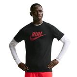 Nike Dri-Fit Run Swoosh Erkek Siyah Koşu T-Shirt IH4238-013
