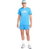Nike Dri-Fit Run Trail Erkek Mavi Koşu T-Shirt DZ2727-435