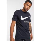 Nike Dri-Fit Running Dry Run Chest Logo Erkek Siyah Tişört
