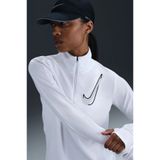 Nike Dri-Fit Swoosh Hz Mid Kadın Beyaz Çeyrek Fermuar Antrenman Üstü