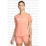 Nike Dri-Fit Swoosh Running Kadın Standart Kesim Spor Tişört - Turuncu