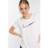 Nike Dri Fit Tee Training Running Tee Sırt Hava Panelli Koşu Spor Antrenman Tişörtü Beyaz
