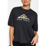 Nike Dri-FIT Trail Bol Kesim Siyah Kadın Spor Tişört