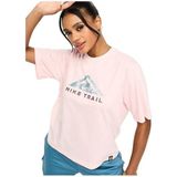 Nike Dri-Fit Trail Short-Sleeve Kadın Tişört DX7896-624 - XS - Pembe