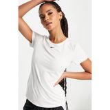 Nike Dri Fit Training One Slim Tshirt White Kadın Antreman Tişörtü Beyaz - XS