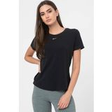Nike Dri Fit UV One Luxe Women's T-shirt Top Kadın Reflektörlü Koşu Antrenman Tişörtü Siyah