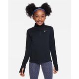 Nike Dri-FIT Uzun Kollu Çeyrek Fermuarlı Kız Çocuk Üstü - Siyah FD2853-010