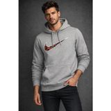 Nike Dry Fleece Hoodie Loose Fit Gray Erkek Kapüşonlu Sweatshirt Gri