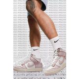 Nike Dunk High 1985 Rose Denim And Leather Sneaker Hakiki Deri Bilekli Unisex Ayakkabı Beyaz