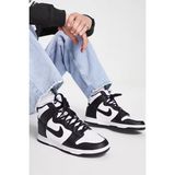 Nike Dunk Panda Hıgh Retro Erkek Siyah-Beyaz Deri Bilekli Spor Ayakkabı - (DipCamo)Charcoal-White