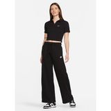 Nike DV7884-010 Essential SS Polo Crop Top Siyah Kadın T-shirt