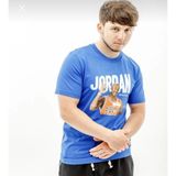 Nike DV8434-480 Michael Air Jordan Wheaties Flight MVP Mavi Erkek T-shirt