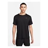 Nike DV9315-010 M NK DF UV MILER SS Bisiklet Yaka Düz Siyah Erkek T-shirt