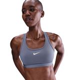 Nike DX6821-499 Mavi Swoosh Medium-Support Kadın Antrenman Sporcu Sütyeni