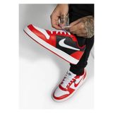 Nike Ebernon Low Prem Spor Ayakkabısı Beyaz/Kırmızı/Siyah, 46, AQ 17 74-101.BS, Beyaz/Kırmızı/Siyah, Erkek