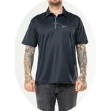 Nike EF-4545 Erkek Battal Polyester Mesh Polo Yaka T-Shirt - Siyah
