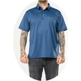 Nike EF-4545 İndigo Erkek Battal Polyester Mesh Polo Yaka T-Shirt