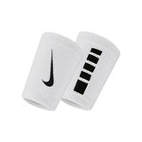 Nike Elite Doublewide Çift Taraflı Bileklik 2'Li Paket Beyaz Siyah