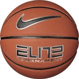 Nike Elite Tournament 8P Basketbol Topu, Deflated Kauçuk ve Suni Deri, Amber/Siyah/Metalik Gümüş Rengi, Boyut 7, N.100.9915.855.07