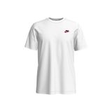 Nike Erkek Sportswear Club T-Shirt (1'li paket), Beyaz (Beyaz/Siyah/University Red 100), M