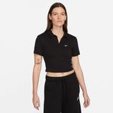 Nike Essential Ss Polo Crop Top Crop Siyah Kadın Polo Yaka T-Shirt | DV7884-010