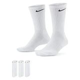 Nike Everyday Cush Crew 3pr SX7664-100 Beyaz Unisex Çorap XL Pamuklu Düz Desenli Konforlu Kullanım