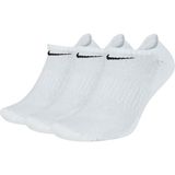 Nike Everyday Dri Fit No Show Cotton Cushioned Unisex Sock 3 Lü Soket Çorap Beyaz - 46 - 50