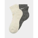 Nike Everyday Plus Cushioned Ankle Unisex Socks 2 Pr 2 Li Plus Yastıklı Pamuklu Soket Çorap Gri Krem - Gri Melanj - 46