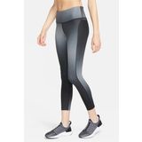 Nike Fast Normal Belli 7/8 Renk Geçişli Cepli Kadın Koşu Tayt Siyah