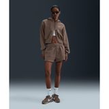 Nike FD1409-233 Sportswear Phoenix Fleece High-Waisted Loose Shorts Kahverengi Kadın Şort