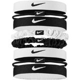 Nike Flex Klasik Karışık Saç Bağları 8'li Paket Saç Bandı Koşu Fitness Eğitimi Spor Saç Bandı Seti Elastik, Beyaz/Siyah/Siyah, Tek Boyut