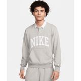 Nike FN3112-063 Club Fleece Long-Sleeve Fleece Polo Gri Erkek Sweatshirt