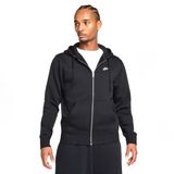 Nike FN3861-010 Siyah Club Full-Zip Fleece Hoodie Erkek Sweatshirt