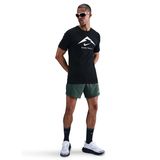 Nike FQ3914-014 Siyah Dri-Fit Tee Trail Logo Erkek Koşu T-Shirt