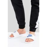 Nike Futura Benassi Slide Beyaz-Mavi Unisex Terlik Suni Deri Tek Bantlı Rahat Günlük Kullanım