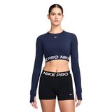 Nike FV5484-410 Mavi Pro Dri-Fit 365 Crop Kadın Antrenman T-Shirt