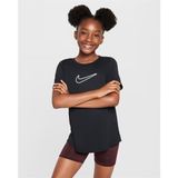 Nike FZ5600-010 One Fitted Dri-FIT Kısa Kollu Genç Çocuk (Kız) Tişört - Siyah