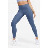 Nike Go Firm Support High Rise Full Length Kadın 6 Cepli Antreman Taytı Koyu Mavi