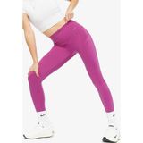 Nike Go Firm Support High Rise Full Length Kadın 6 Cepli Lazer Kesim Antreman Taytı Fuşya