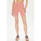 Nike Go Women's High Rise 8" Biker Shorts With Pockets Kadın Lazer Kesim Yükske Bel 6 Cepli Tayt Şort Pembe