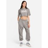 Nike Gri Kadın Yuvarlak Yaka T-Shirt FZ4635-029 W Nsw Crop Tee Gls Beden: Xs